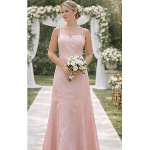 Weddig Vintage Pink Dress | Embroidered Floral Formal Slip Dress | prom